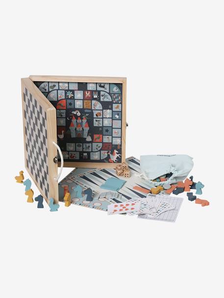 Boîte de 50 jeux classiques en bois FSC® multicolore 1 - vertbaudet enfant 