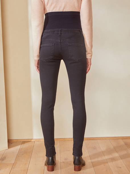 Jean de grossesse skinny bandeau sans couture Denim brut+Gris foncé 12 - vertbaudet enfant 