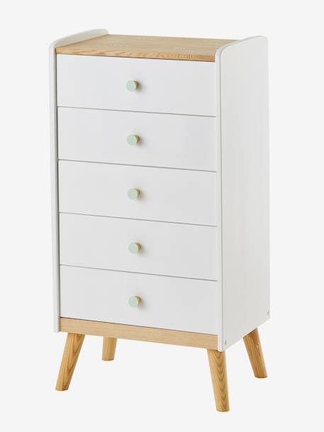 Commode semainier avec poignées personnalisables CONFETTI blanc 2 - vertbaudet enfant 