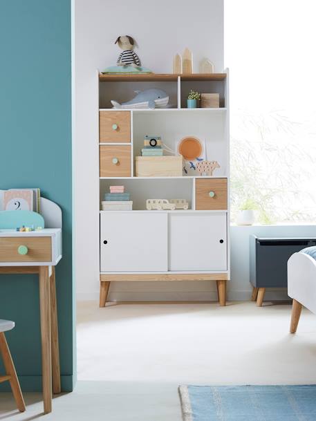 Etagère-bibliothèque CONFETTI blanc 2 - vertbaudet enfant 