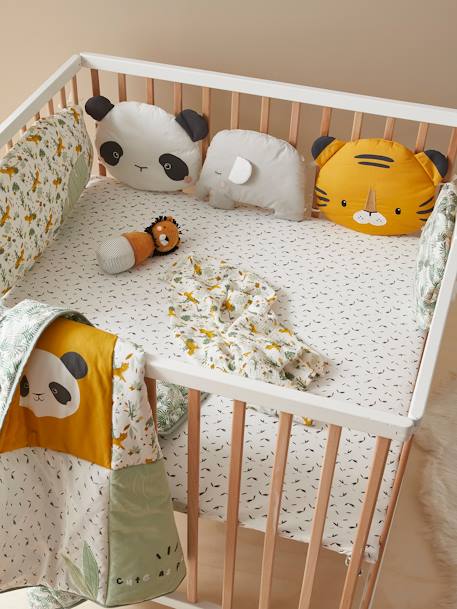 Tour de lit / tour de parc modulable HANOÏ vert / multicolore 1 - vertbaudet enfant 