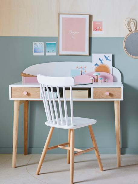 Bureau enfant CONFETTI blanc 3 - vertbaudet enfant 