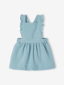 Robe-salopette en gaze de coton bébé  - vertbaudet enfant