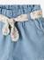 Short bébé fille paperbag avec ceinture imprimée denim bleached 7 - vertbaudet enfant 