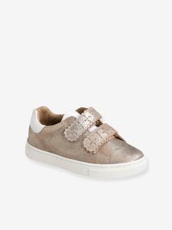 Chaussures-Chaussures fille 23-38-Baskets scratchées cuir fille collection maternelle