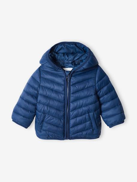 Doudoune légère bébé à capuche navy 1 - vertbaudet enfant 