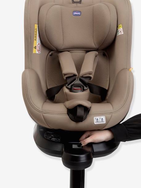 Siège-auto rotatif CHICCO Seat2Fit i-Size 45 à 105 cm, équivalence groupe 0+/1 Black+Desert taupe+India ink 17 - vertbaudet enfant 