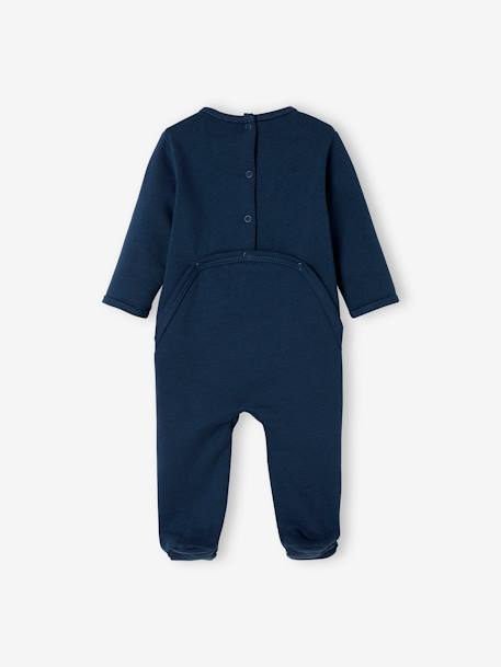 Lot de 2 pyjamas bébé en molleton ouverture zippée lot bleu jean 4 - vertbaudet enfant 