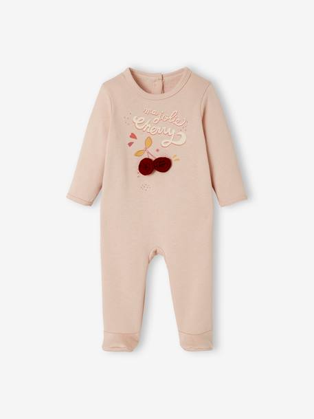 Lot de 2 pyjamas en molleton bébé ouverture naissance lot rose fumé 2 - vertbaudet enfant 