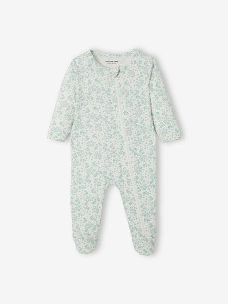 Lot de 3 pyjamas bébé en jersey ouverture zippée BASICS lot ivoire 2 - vertbaudet enfant 