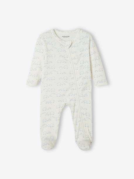 Lot de 3 pyjamas bébé en jersey ouverture zippée BASICS lot anthracite+lot ivoire+lot moutarde 21 - vertbaudet enfant 
