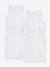 Lot 4 débardeurs maillot de corps BASICS blanc 1 - vertbaudet enfant 