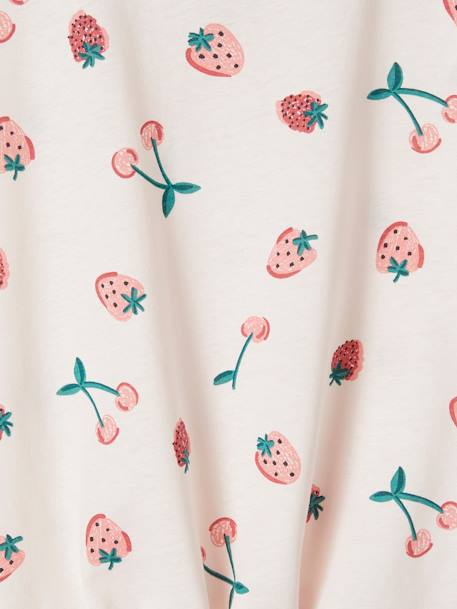 T-shirt fille imprimé noeud fantaisie manches courtes blanc+lavande+rose+rose mauve imprimé 15 - vertbaudet enfant 