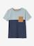 T-shirt garçon coloblock manches courtes ardoise+menthe+orange+vert anglais 1 - vertbaudet enfant 