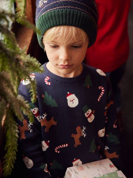 Pull jacquard de Noël garçon motifs ludiques  - vertbaudet enfant