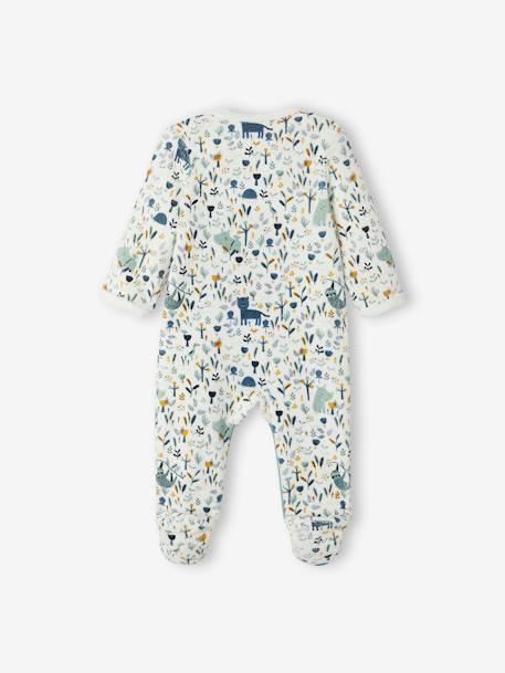 Pyjama bébé garçon en velours ouverture pont ivoire imprimé 2 - vertbaudet enfant 