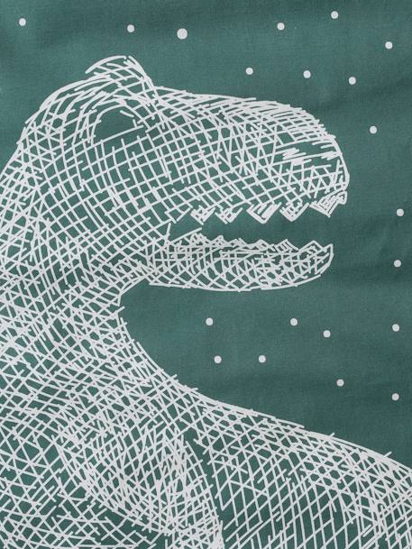Parure housse de couette + taie d'oreiller avec détails phosphorescents GRAPHIC DINO vert 11 - vertbaudet enfant 
