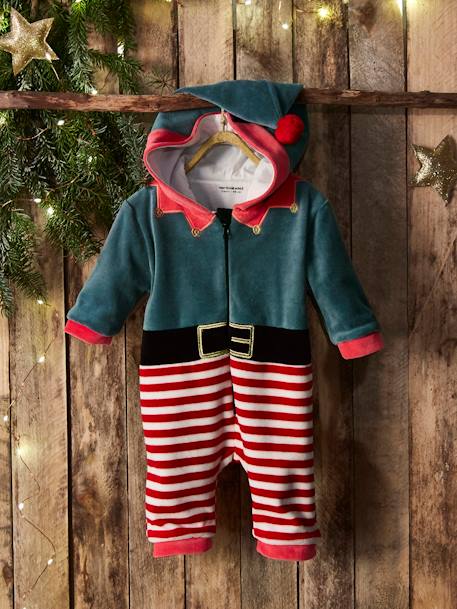 Surpyjama en velours lutin mixte bébé rouge brique 5 - vertbaudet enfant 