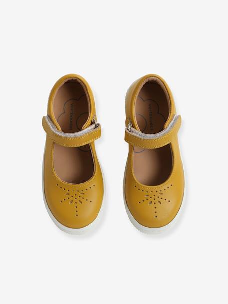 Babies cuir fille collection maternelle jaune moutarde 4 - vertbaudet enfant 