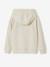 Sweat garçon zippé à capuche animation rayures Beige chiné 3 - vertbaudet enfant 