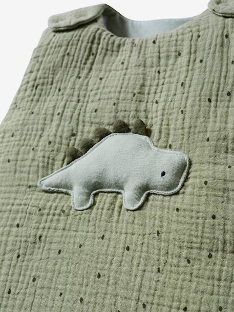 Gigoteuse en gaze de coton PETIT DINO kaki 3 - vertbaudet enfant 