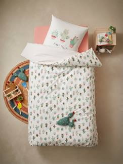 Linge de maison et décoration-Linge de lit enfant-Housse de couette-Parure housse de couette + taie d'oreiller enfant CACTUS