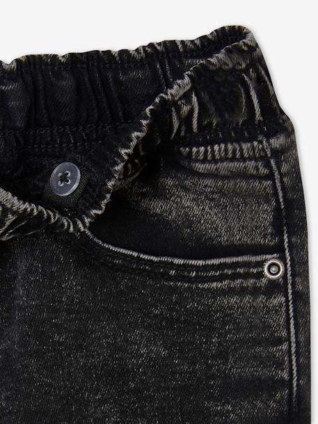 Bermuda en molleton effet denim garçon forme 'balloon' denim black+stone 3 - vertbaudet enfant 