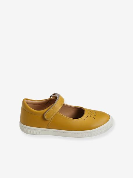 Babies cuir fille collection maternelle jaune moutarde 2 - vertbaudet enfant 