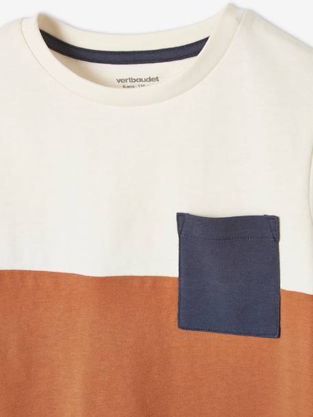 T-shirt garçon coloblock manches courtes ardoise+menthe+orange+vert anglais 19 - vertbaudet enfant 
