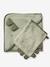 Cape de bain gaze de coton + gant de toilette PETIT DINO vert 3 - vertbaudet enfant 
