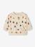 Sweat bébé en molleton motifs géométriques beige clair imprimé 1 - vertbaudet enfant 