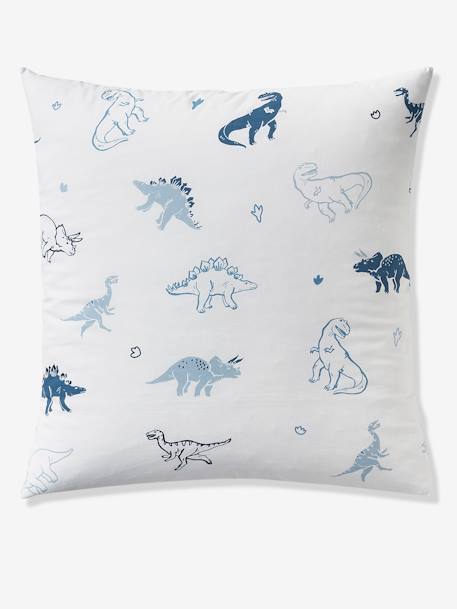 Parure de lit housse de couette + taie d'oreiller essentiels enfant HELLO DINOS écru / vert 3 - vertbaudet enfant 