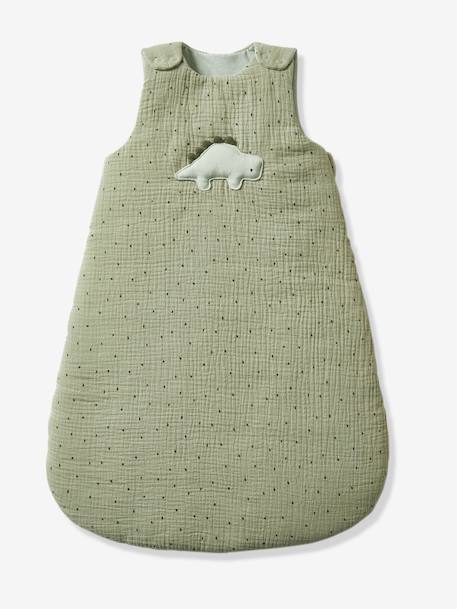 Gigoteuse en gaze de coton PETIT DINO kaki 5 - vertbaudet enfant 
