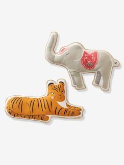 Lot de 2 coussins animaux EDEN INDIA  - vertbaudet enfant