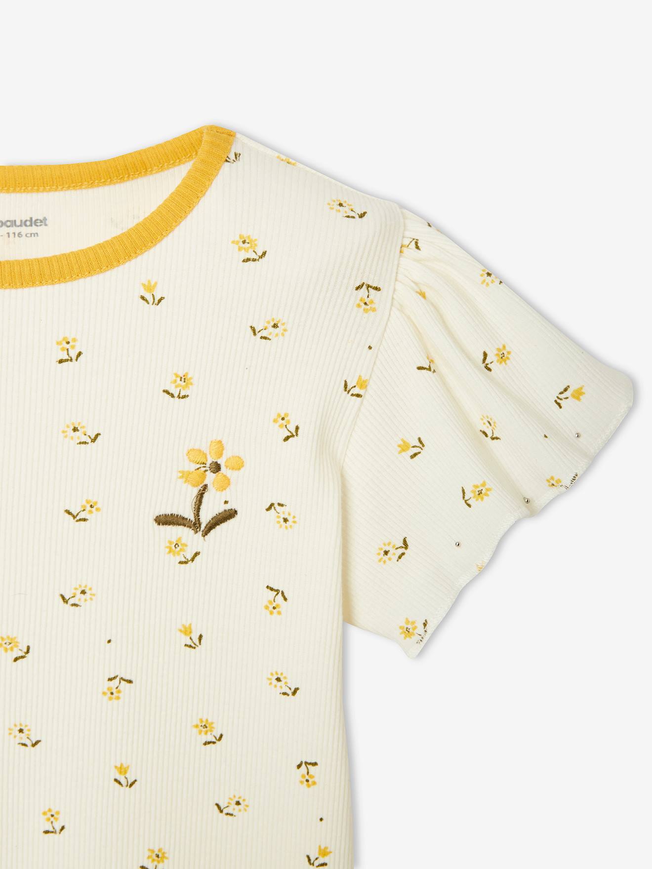 Visiter la boutique ChiccoChicco jaune T-shirt à manches courtes et imprimé en coton durable 