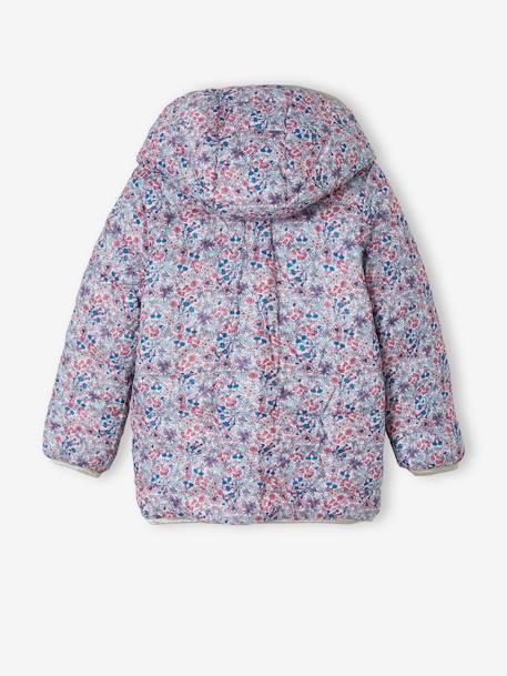 Doudoune fille légère réversible bleu nuit+rose imprimé 11 - vertbaudet enfant 