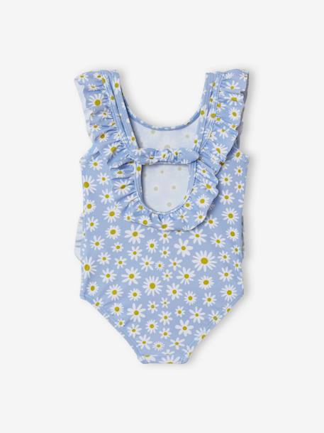 Maillot de bain 1 pièce bébé fille imprimé marguerites bleu ciel imprimé 4 - vertbaudet enfant 