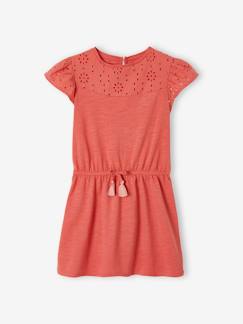 Robe fille détails en broderie anglaise  - vertbaudet enfant