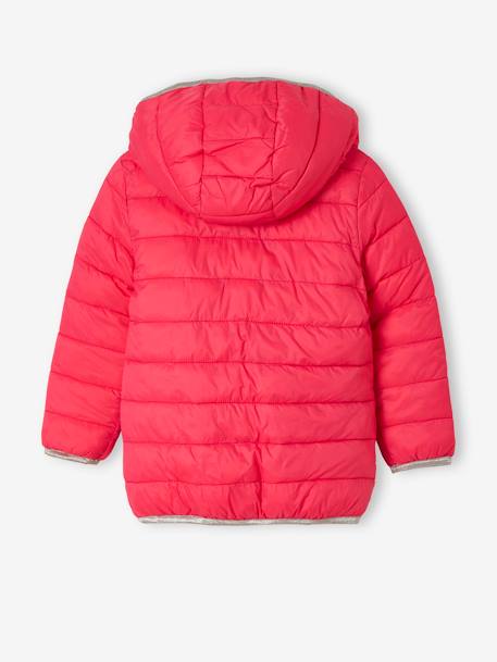 Doudoune fille légère réversible bleu nuit+rose imprimé 10 - vertbaudet enfant 
