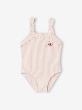 Maillot de bain 1 pièce fille - écru, Bébé