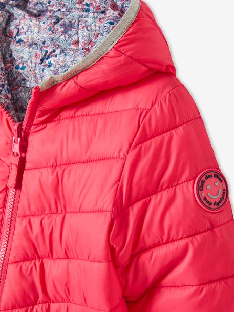 Doudoune fille légère réversible bleu nuit+rose imprimé 12 - vertbaudet enfant 