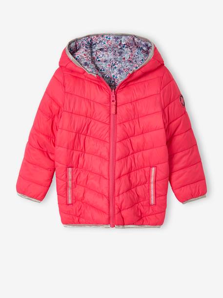Doudoune fille légère réversible bleu nuit+rose imprimé 8 - vertbaudet enfant 