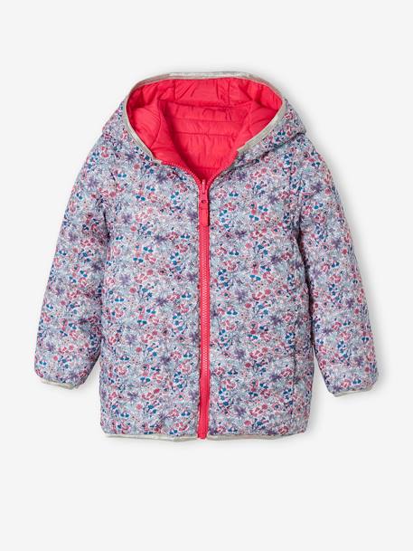 Doudoune fille légère réversible bleu nuit+rose imprimé 9 - vertbaudet enfant 