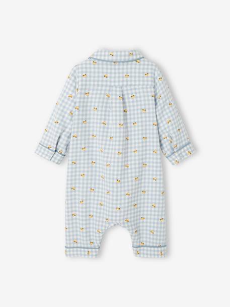 Pyjama bébé en flanelle de coton ouverture naissance carreaux ivoire 3 - vertbaudet enfant 