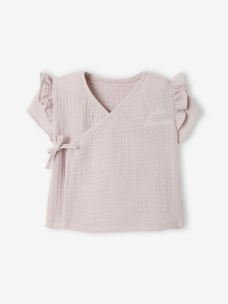 Idées cadeaux bébés et enfants-Bébé-T-shirt, sous-pull-Brassière naissance en gaze de coton bébé