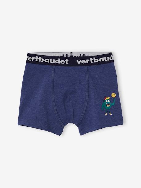 Lot de 5 boxers stretch garçon monstres Lot marine 6 - vertbaudet enfant 