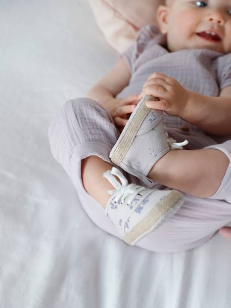 Chaussons lacés souples bébé fille lilas 6 - vertbaudet enfant 