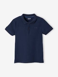 -Polo garçon manches courtes broderie poitrine 