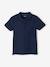 Polo garçon manches courtes broderie poitrine blanc+bleu+jaune pâle+kaki clair+MARINE+terracotta 14 - vertbaudet enfant 