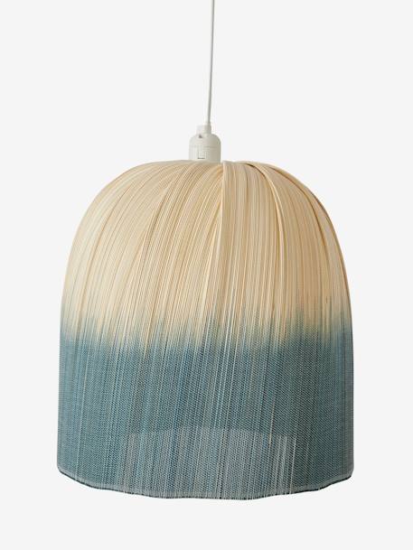 Abat-jour pour suspension en bambou Tie and Dye beige / bleu 1 - vertbaudet enfant 